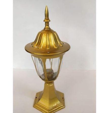 Gold Pillar Gate Lights