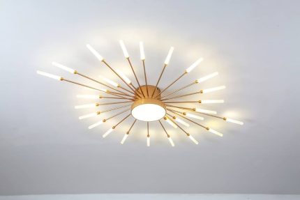 Gold Fireworks Centerpiece Chandelier