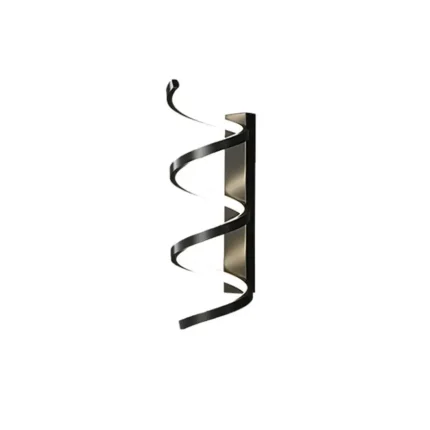 Spiral luxury Black 3 color led Wall bracket