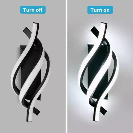 Twiq Decor black and White Led Tri-color wall bracket