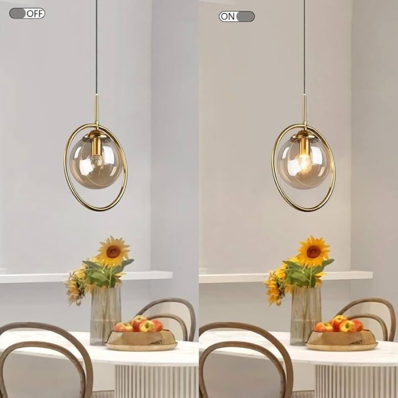 Snakelights Gold Ring Amber Pendant Light – Newise Lighting