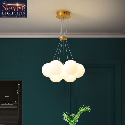 7 Puff ball chandelier