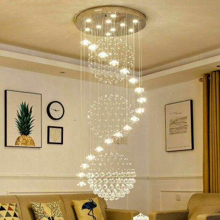 Flowered Raindrop Double Volume Chandelier