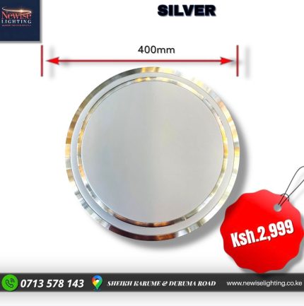 Double  Ring Silver 400MM Tri-color Ceiling light