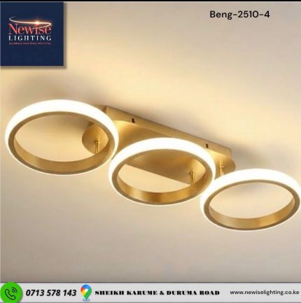 Tri-color 3 circles Flush mount Led Ceiling  Light