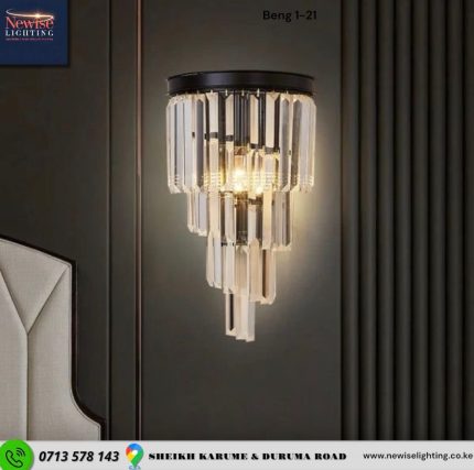 Smoky Black Crystal Wall Bracket