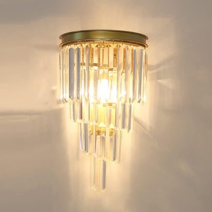 4 tier Modern Crystal Chandelier Gold