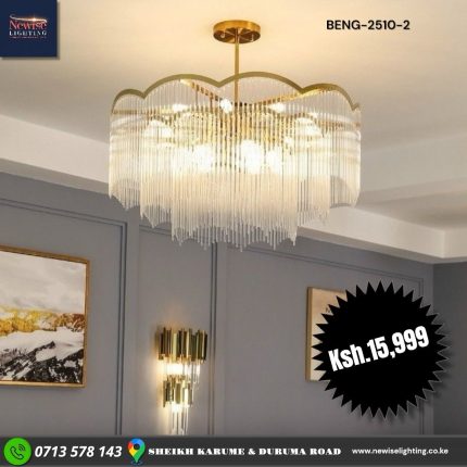 Gold Crystal Glass Modern Chandelier