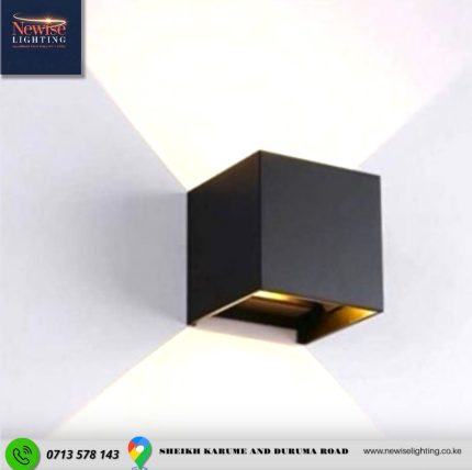 Black Square LED Tri-color Indoor Wall Light