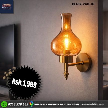 Amber Glass Moder Wall Light