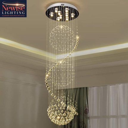 9 Light Crystal Raindrop Staircase  chandelier