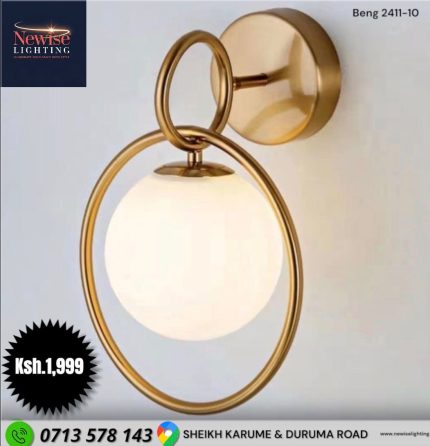 Matt Ball Ring Wall light