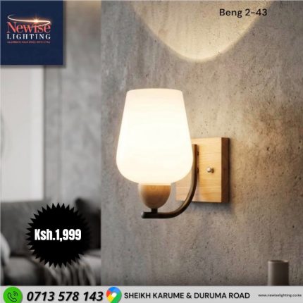 Wooden Nordic Glass wall Light