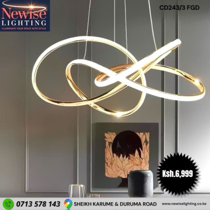 Modern LED Tri-color Chandelier