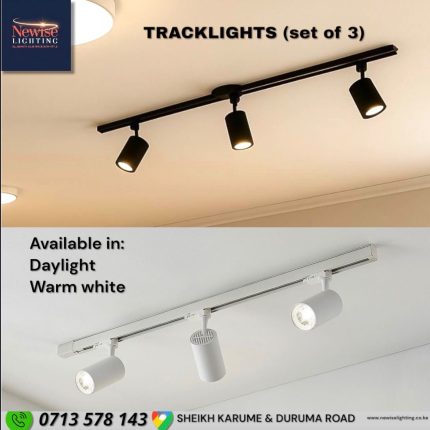 Contemporary Black Spot Light Warm White -Set of 3