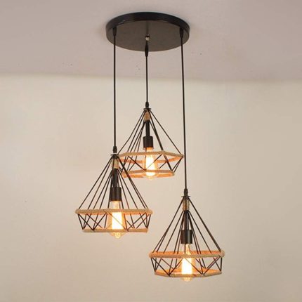 Diamond Hemp Rope Vintage  Chandelier