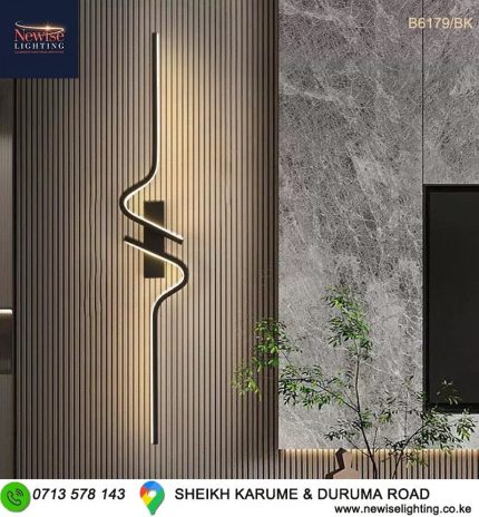 Minimalist Long Strip Led Linear Wall Lamp -Black